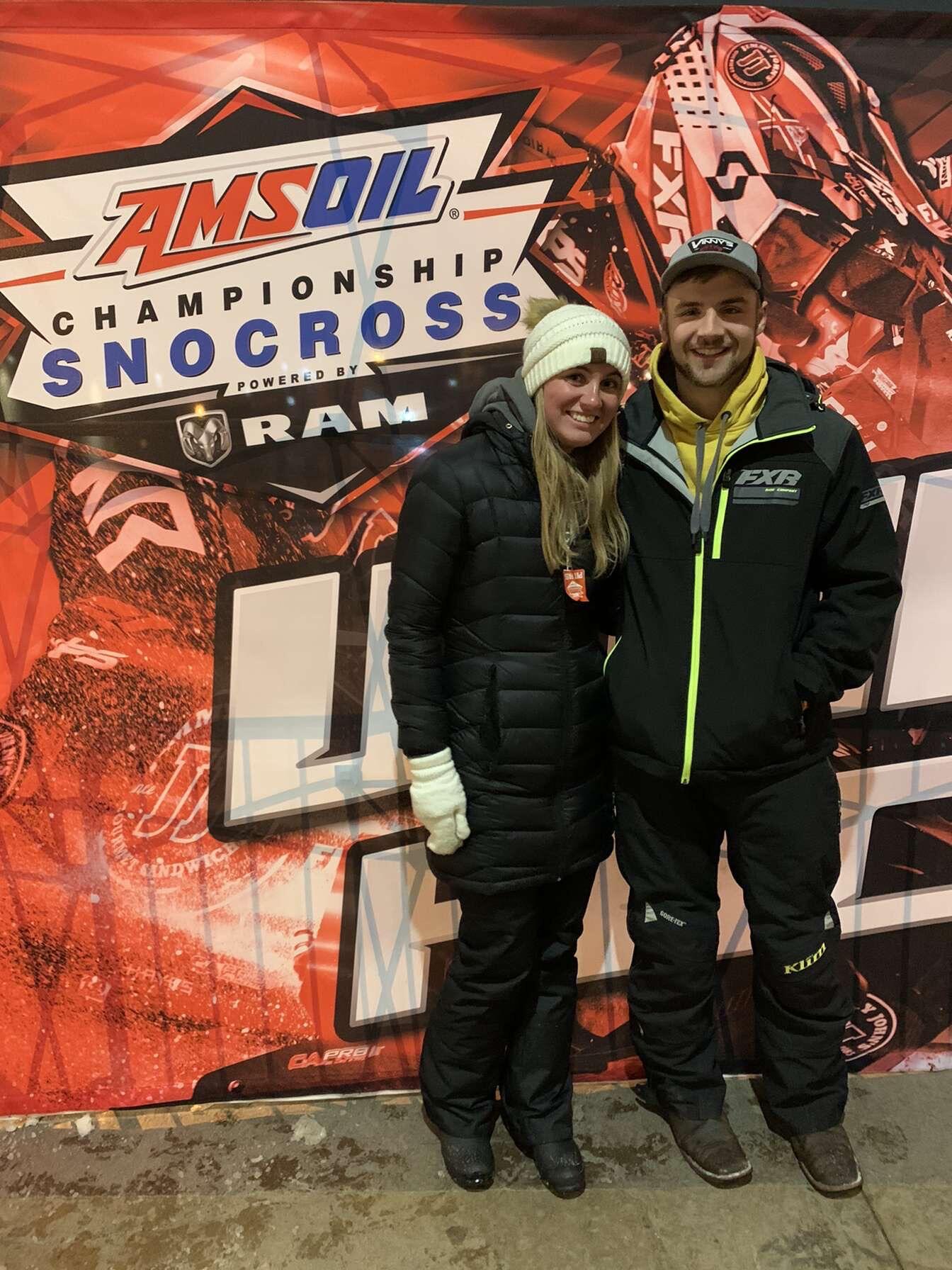 Where it all began-our first date at the Dubuque County Fairgrounds watching Snocross