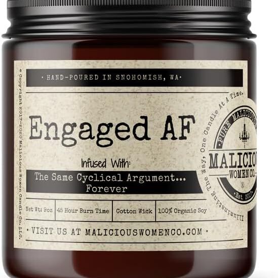 Engaged AF candle