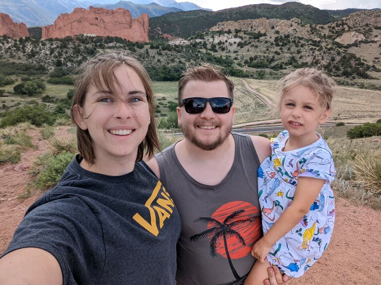 We spent the first year of our relationship traveling across the country as a family! We did over 5 cross-country trips in one year!