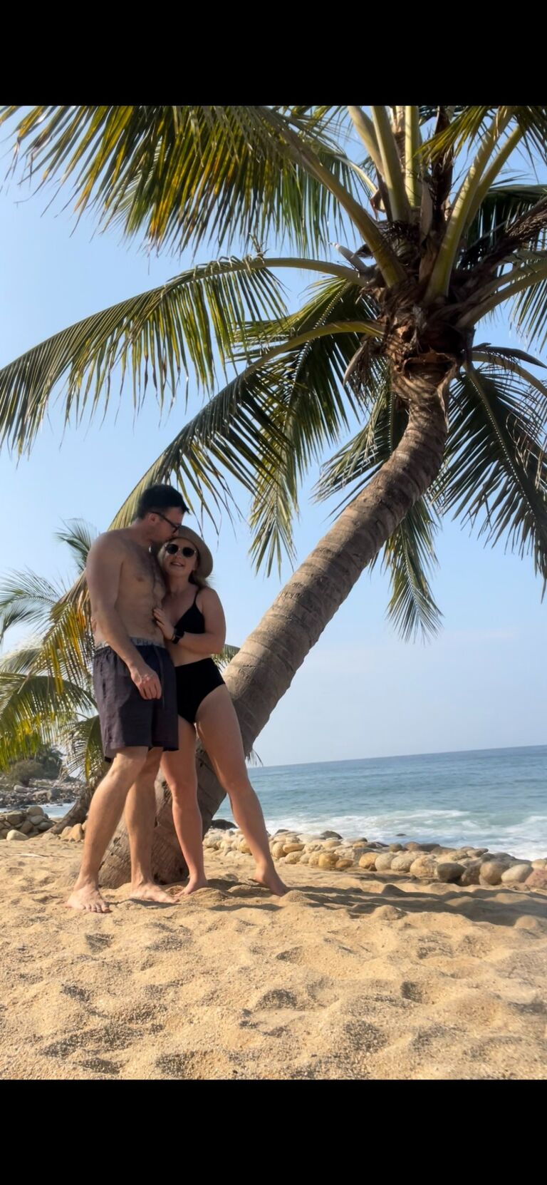 Checking out the sights of Puerto Vallarta, Mexico - Sorcha forcing Pa in for a picture after he spewed for 2hrs overboad a boat just prior