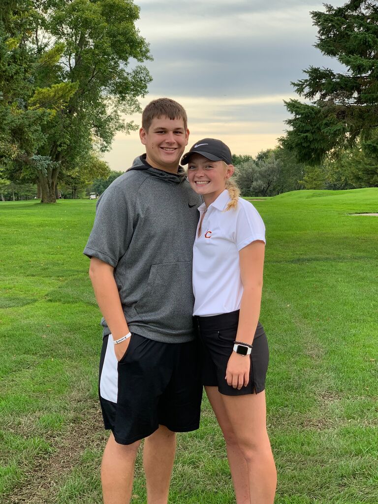 Jared always supported Heather, even when she decided to take up golf Junior year (he walked many holes to watch her!)