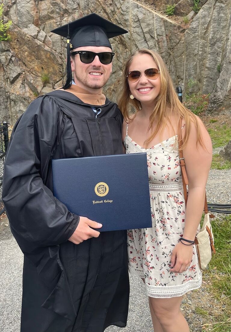 Andrew's master's program graduation