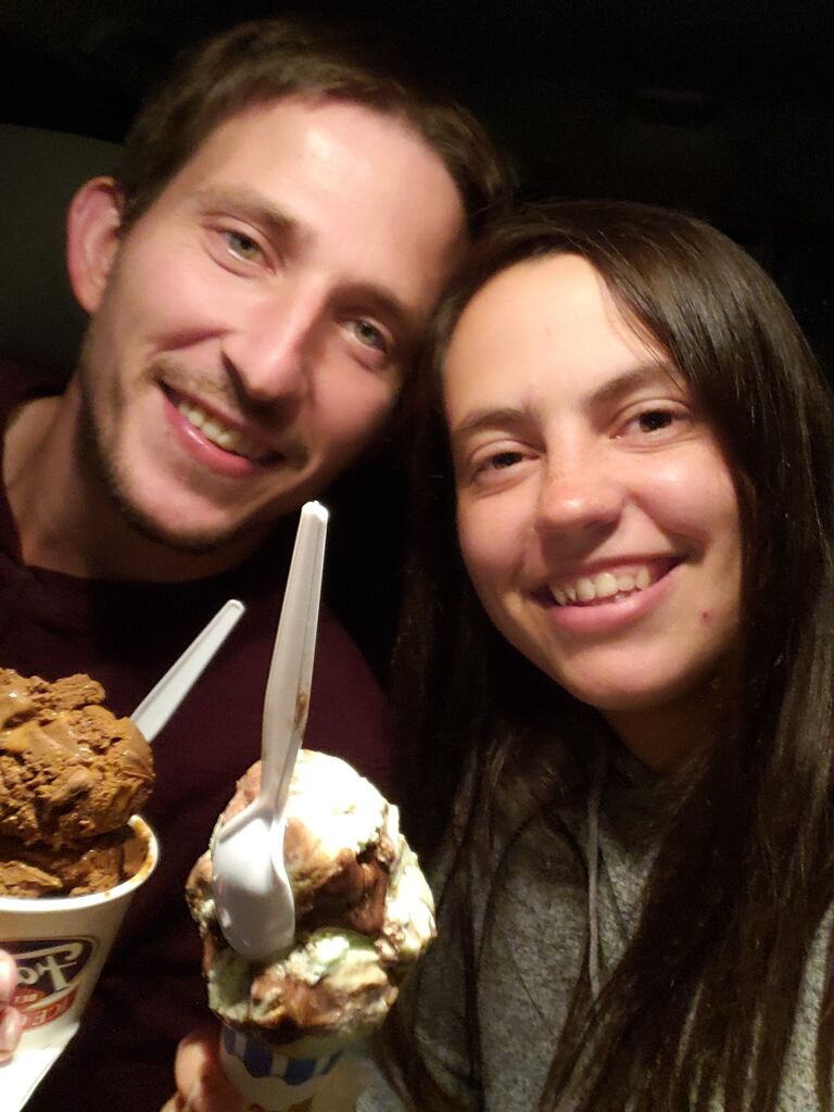 We re-created our first date on our first anniversary.