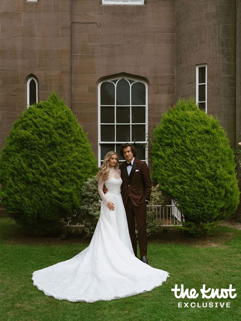 Logan Rae Hill and her husband, Joey Kurbanov at their wedding in Scotland