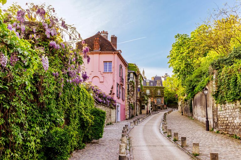 A quaint street in Paris, France