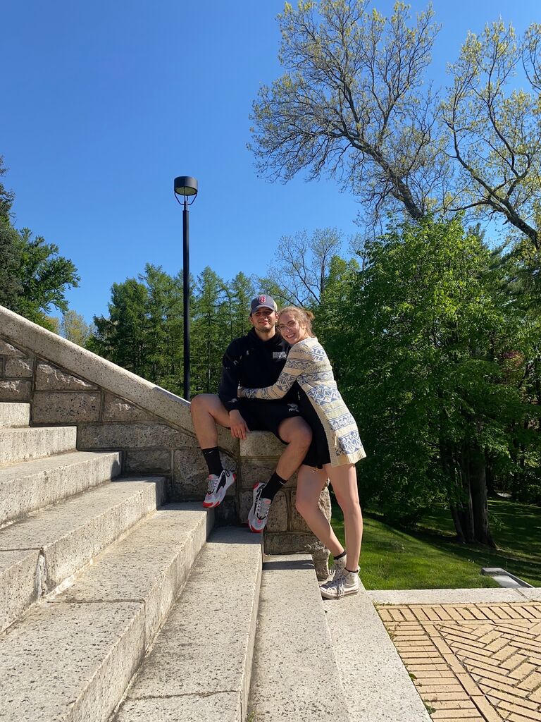 Our dates outside during Covid. We love finding new places together