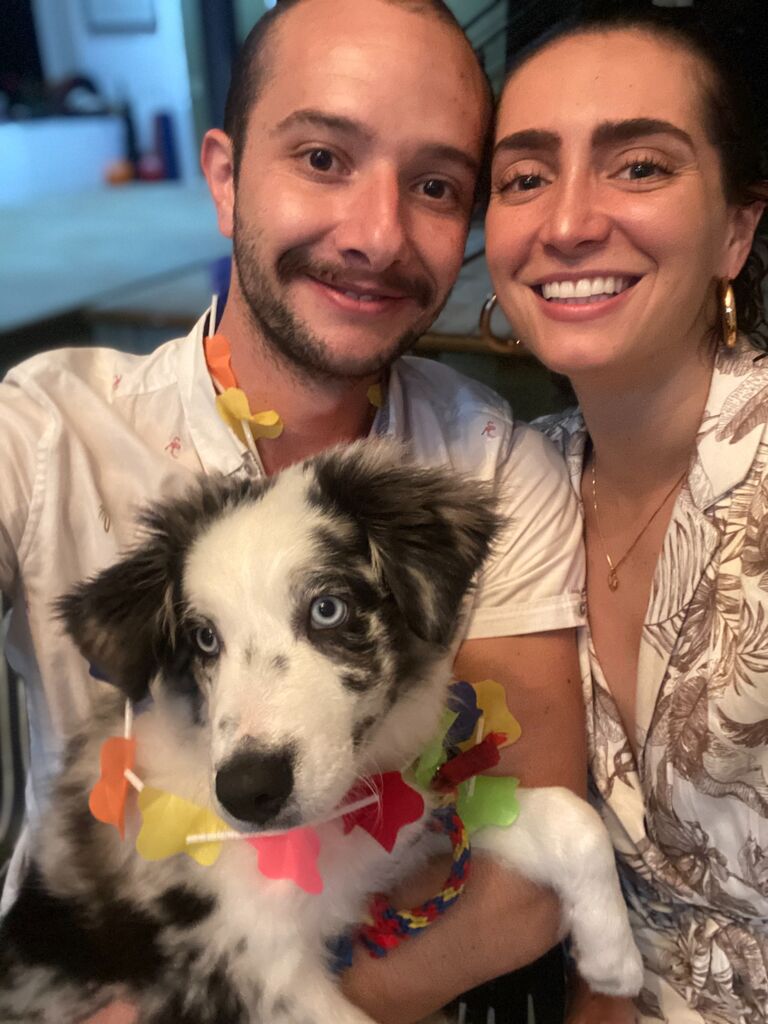 La pandemia trajo un nuevo miembro a la familia, Atia, llamada en honor al amor que David tiene por la historia de los Romanos.