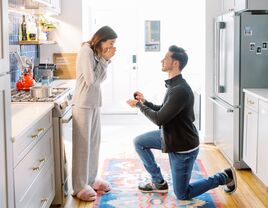 Couple newly engaged 