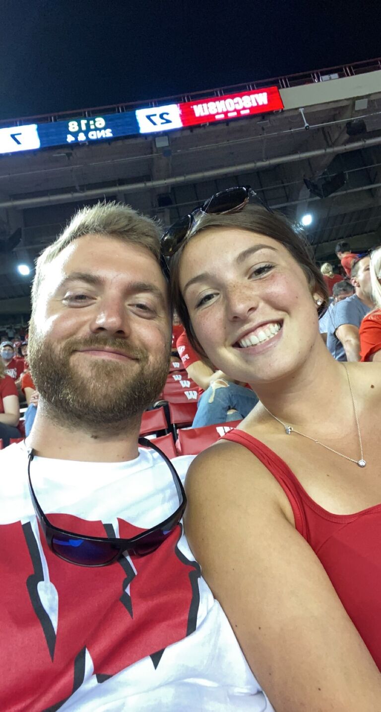 Our first Badger game together
