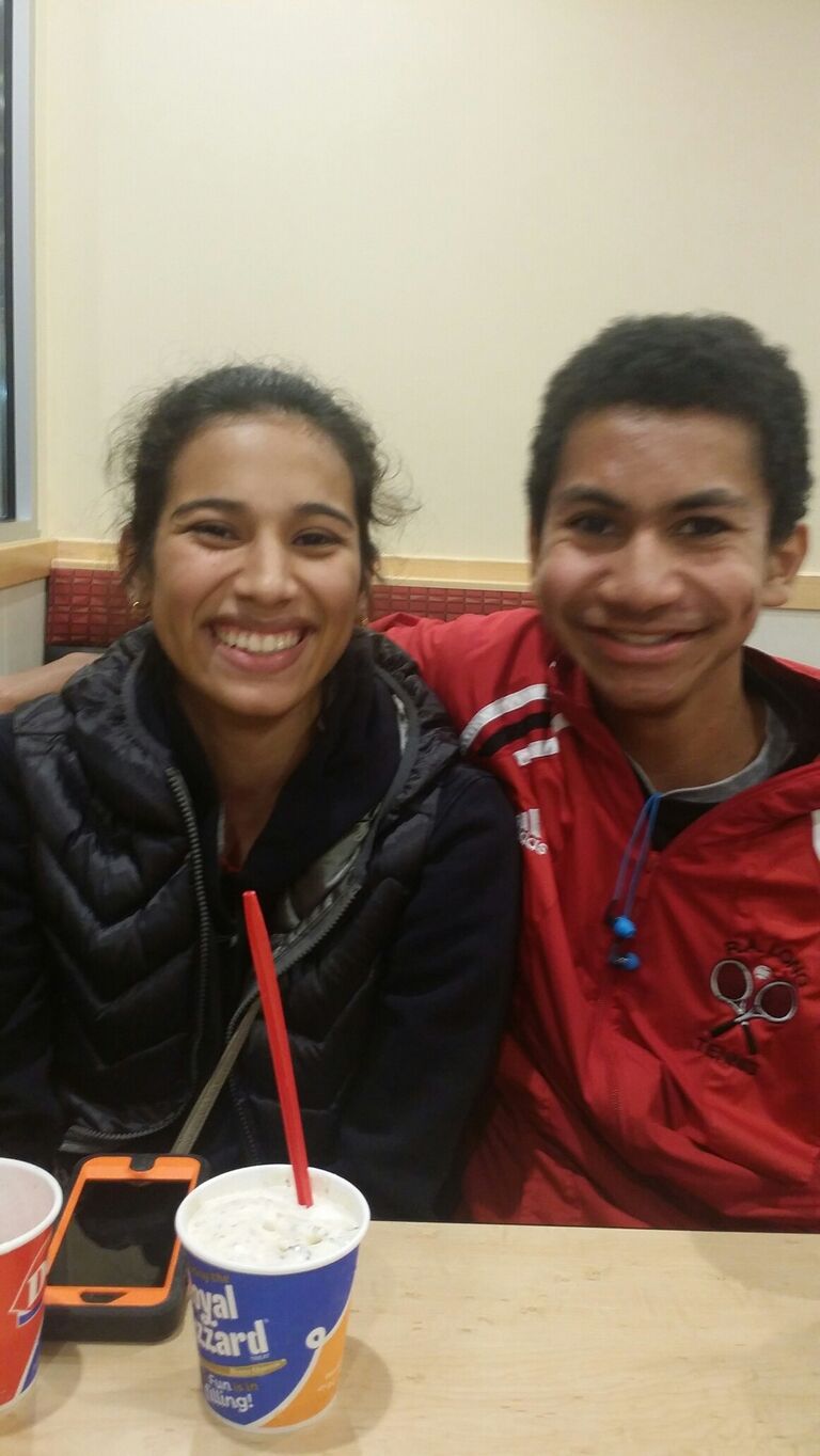 Our first picture together (age 16). 