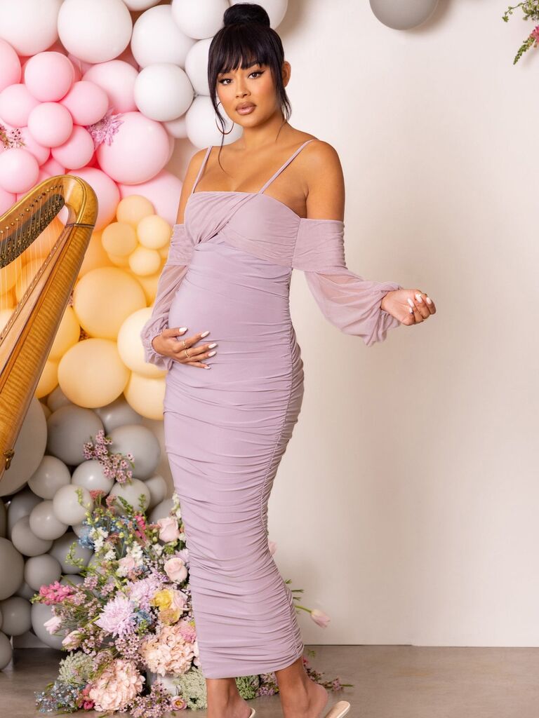 Baby Shower – Chic Bump Club  Cute maternity dresses, Maternity dresses, Pink  maternity dress