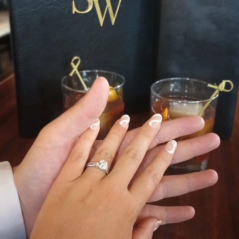 Kent surprised Jazmin, and on a bent knee he proposed to her during the first weekend of July. Best day ever!