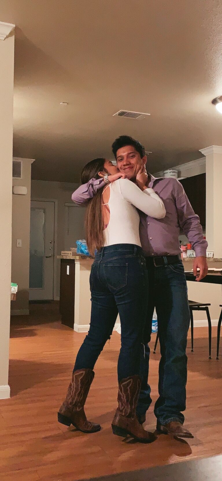 After a couple of dates,  Cameron asked Kyleigh to be his girlfriend. Their first date was 30 minutes away from their college town and she got in the car with a complete stranger!