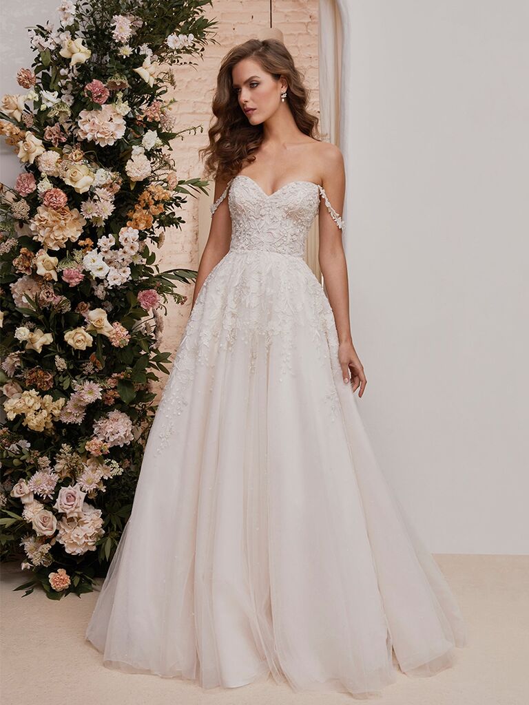 Enaura Bridal off-shoulder fairytale wedding gown