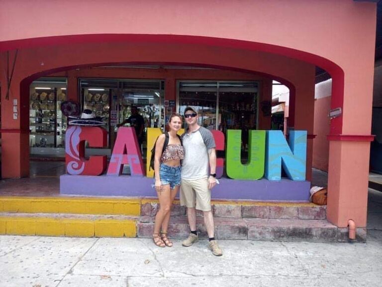 Stopped at the Cancun market for a tequila tasting.