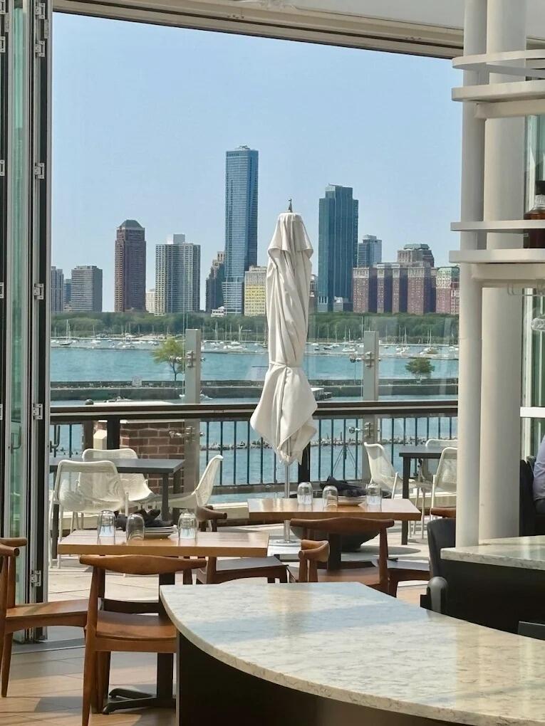 Became officially official boyfriend and girlfriend at the Offshore Rooftop looking at lake Michigan and downtown Chicago. 