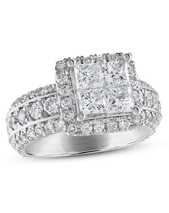 Kay Jewelers Multi-Diamond Engagement Ring 3 ct tw Princess/Round 14K ...