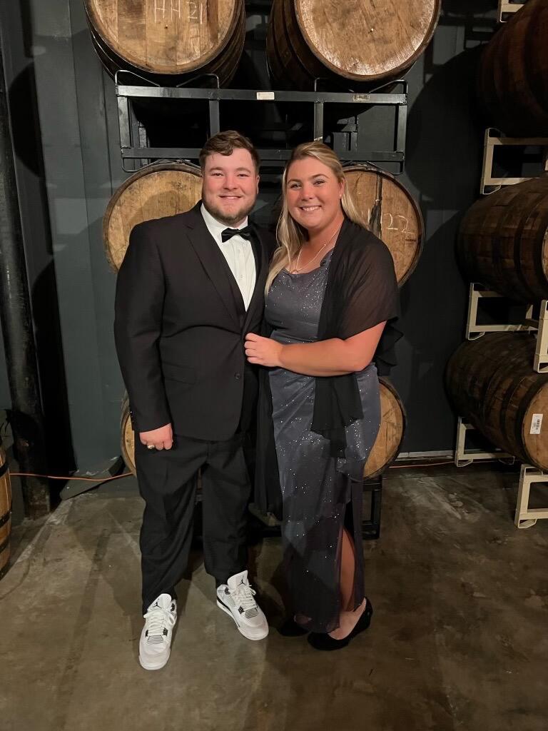 Very occasionally the stars align and we’re both in the right place at the right time and can attend a social function together! 