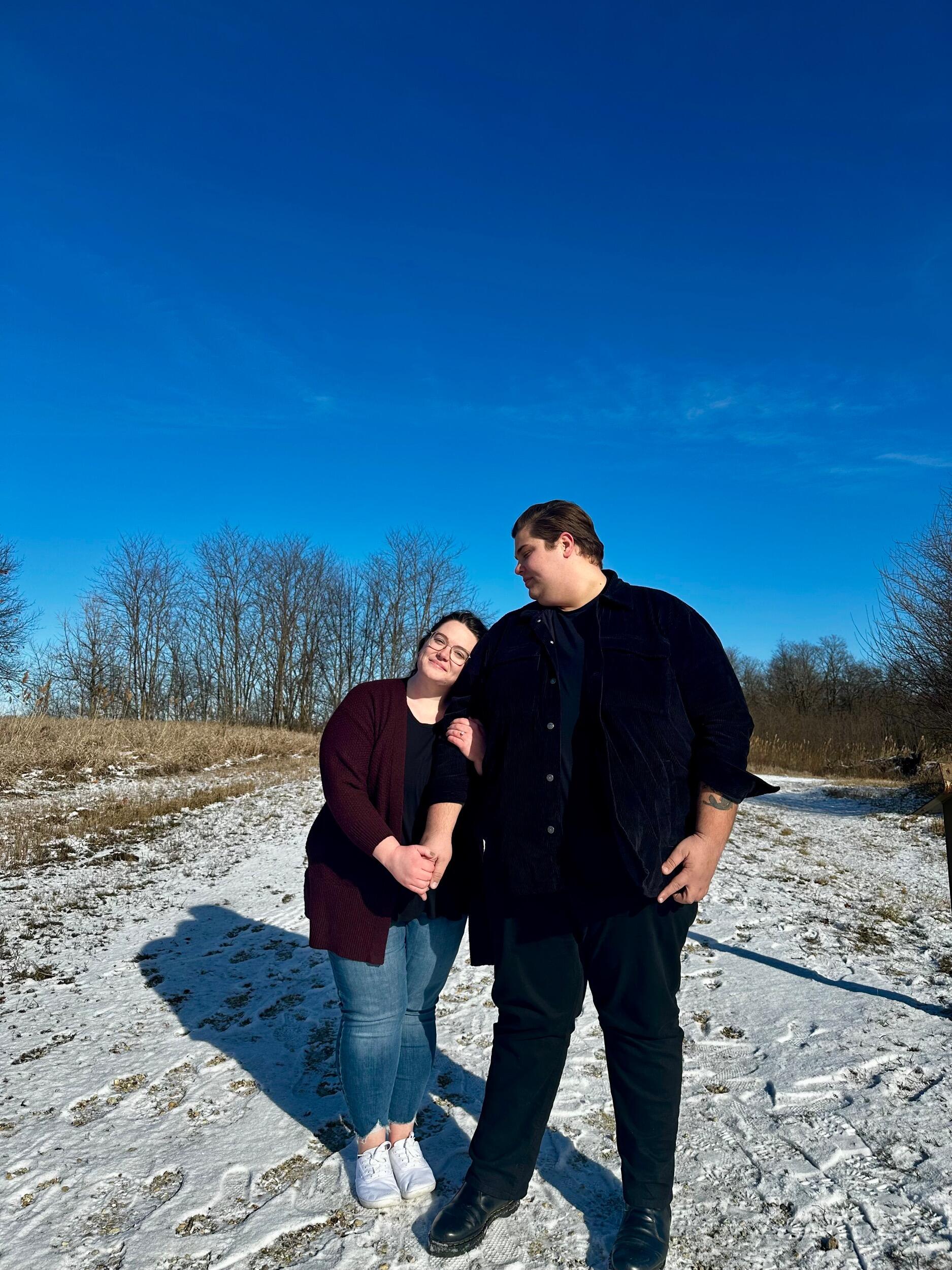 Taking photos to document the engagement day!