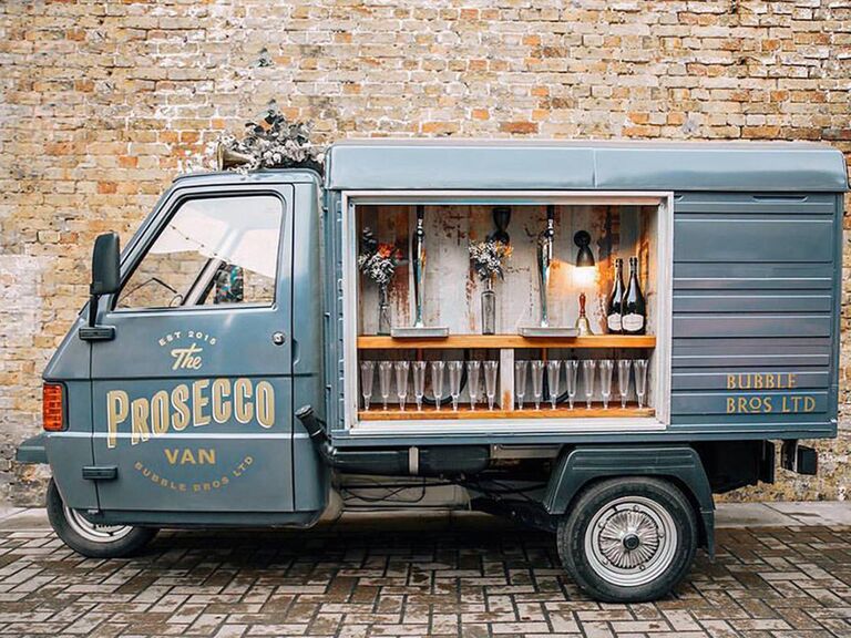 You Need This Prosecco Van at Your Wedding