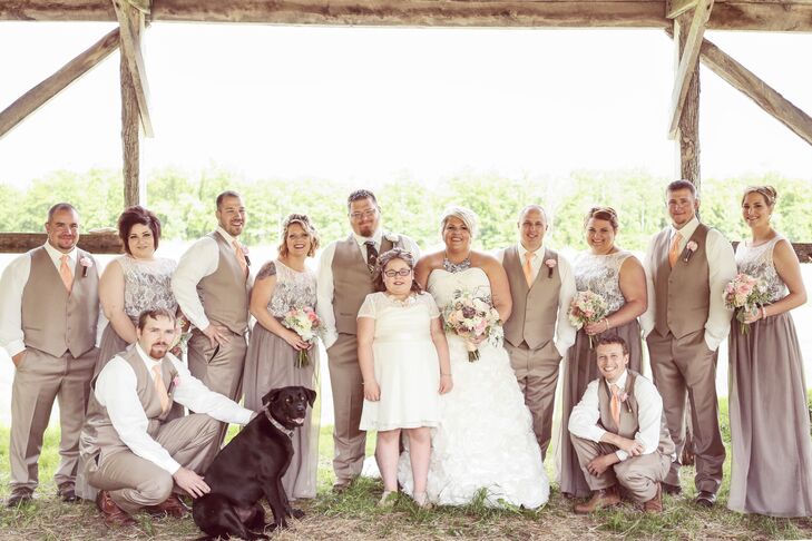 Casual Taupe Wedding Party Attire