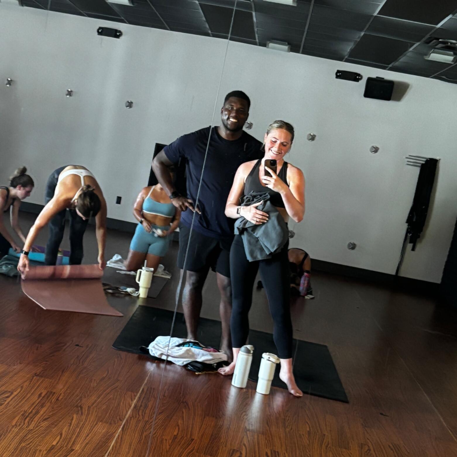 Taking our first Yoga Sculpt class in Charlotte NC.