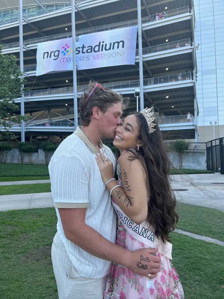 Gavin and I at the Taylor Swift Era's Concert in Houston, Texas! We went as "Miss Americana and the Heartbreak Prince"