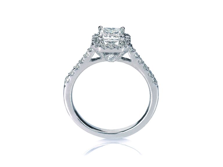 diamond engagement ring with basket setting