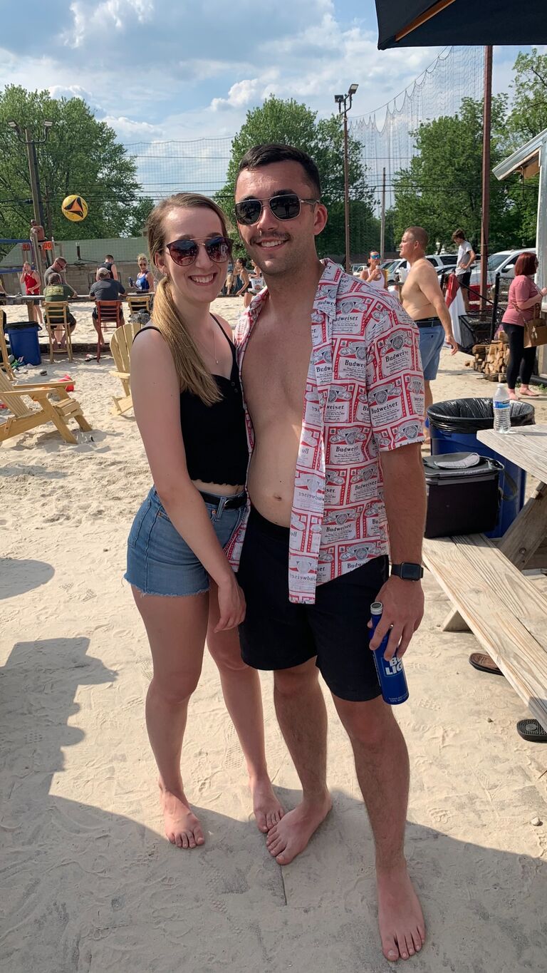 The first of many sand volleyball days. 