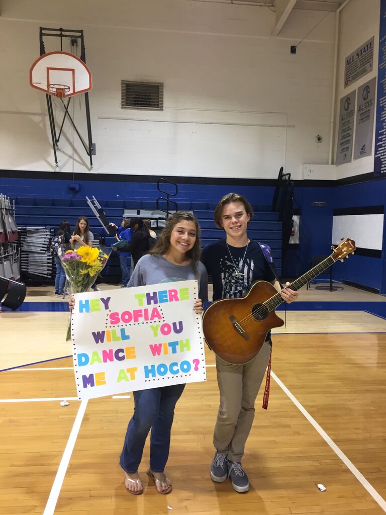 Caleb asking Sofia to HoCo