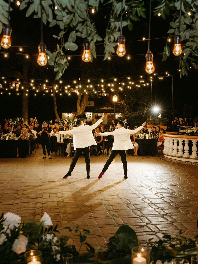 Choreographed dance idea for a personalized wedding reception. 