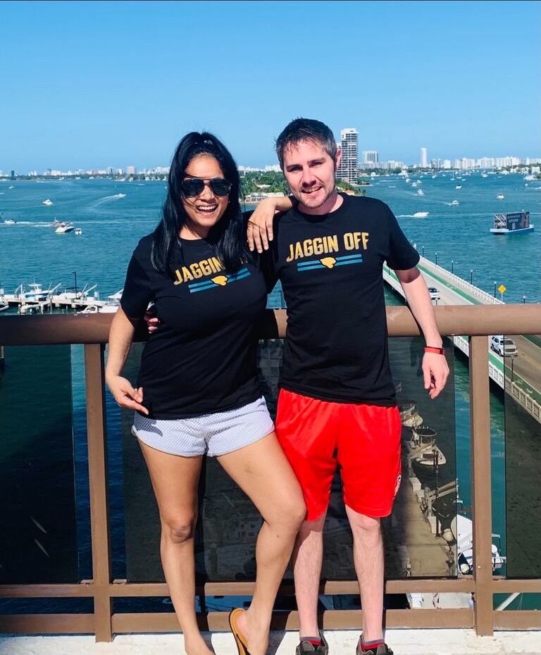 Saying goodbye to Miami, cause we officially moved in together (in Fort Lauderdale) & also the time Josh made Jenna wear a Jacksonville Jags shirt.