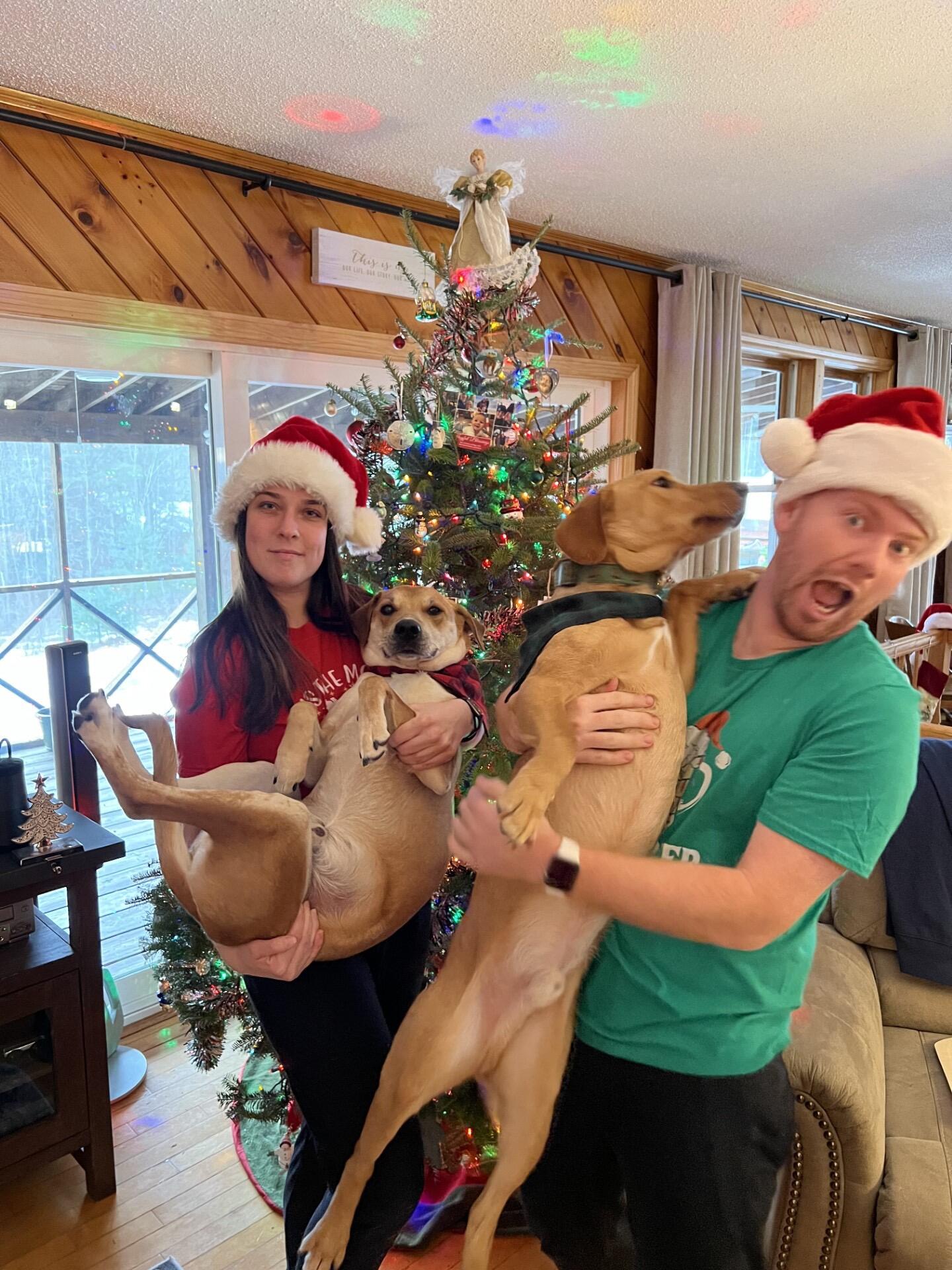 Our first Christmas back home in New England. It had been 2 years since Erin had been home for Christmas, and 3 years for Emery.