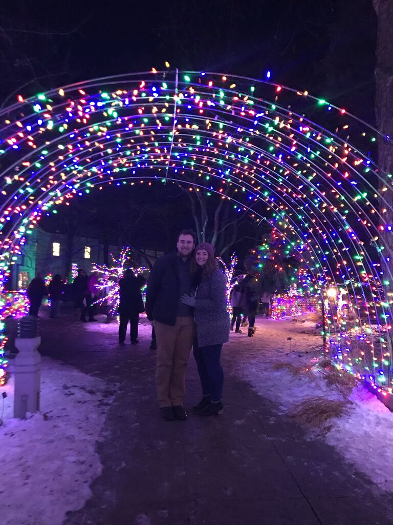 Nick takes Elaina to a light show to celebrate her 23rd birthday - the same light show Nick will later propose at in 2022!