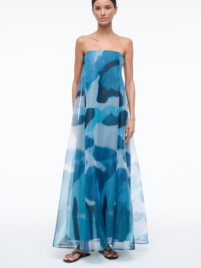 STAUD blue mother-of-the-bride dress