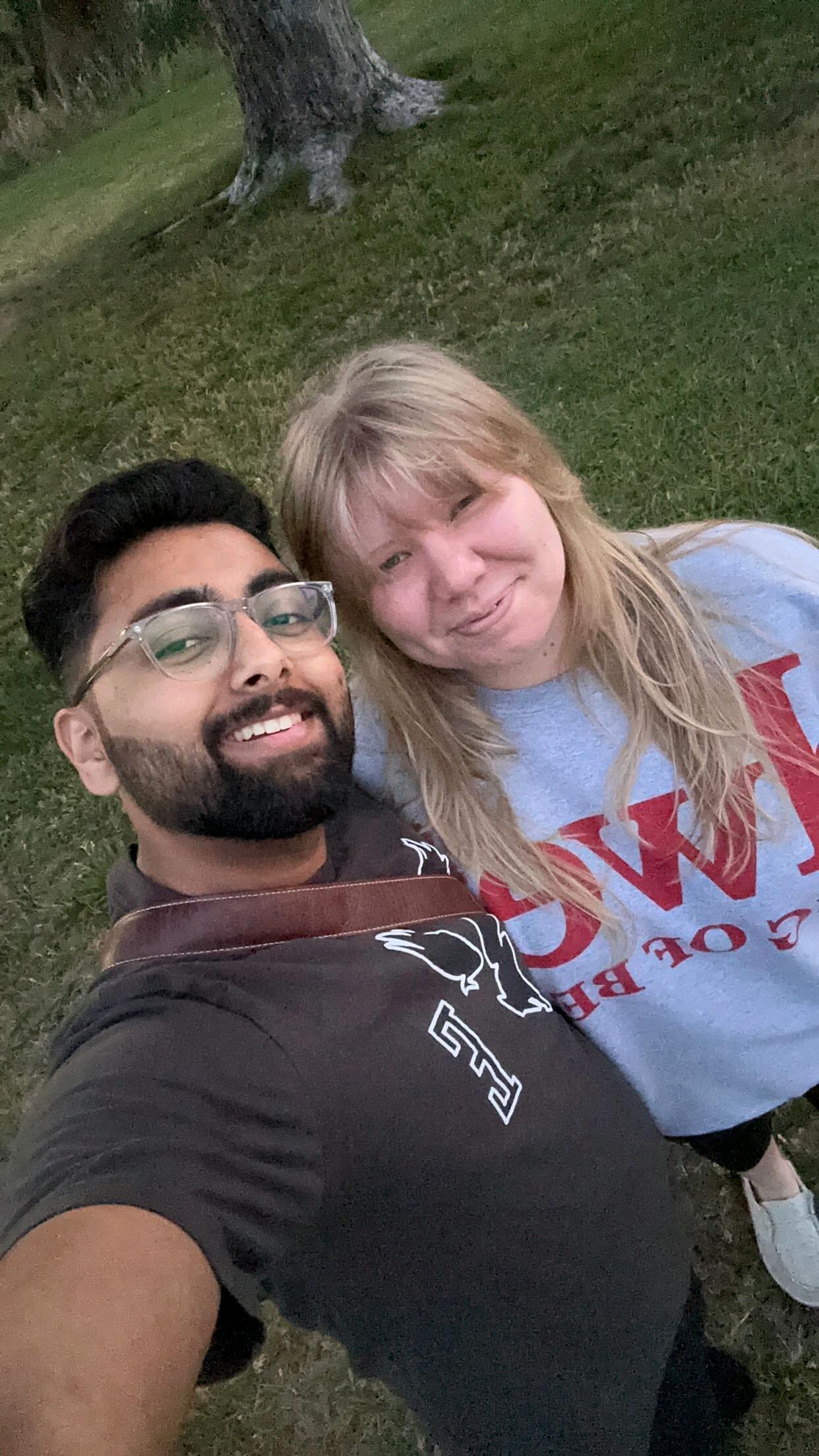 Our first photo together ever