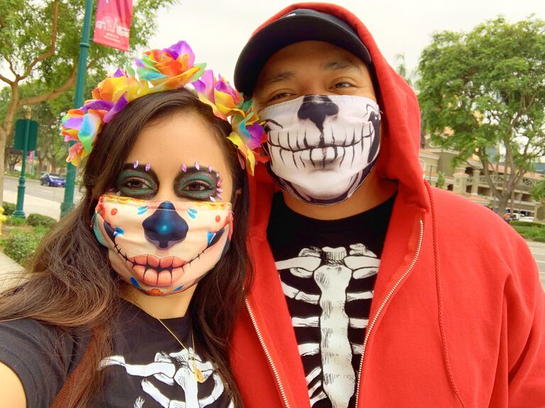 Miguelito and his gf at Disneyland on Halloween.