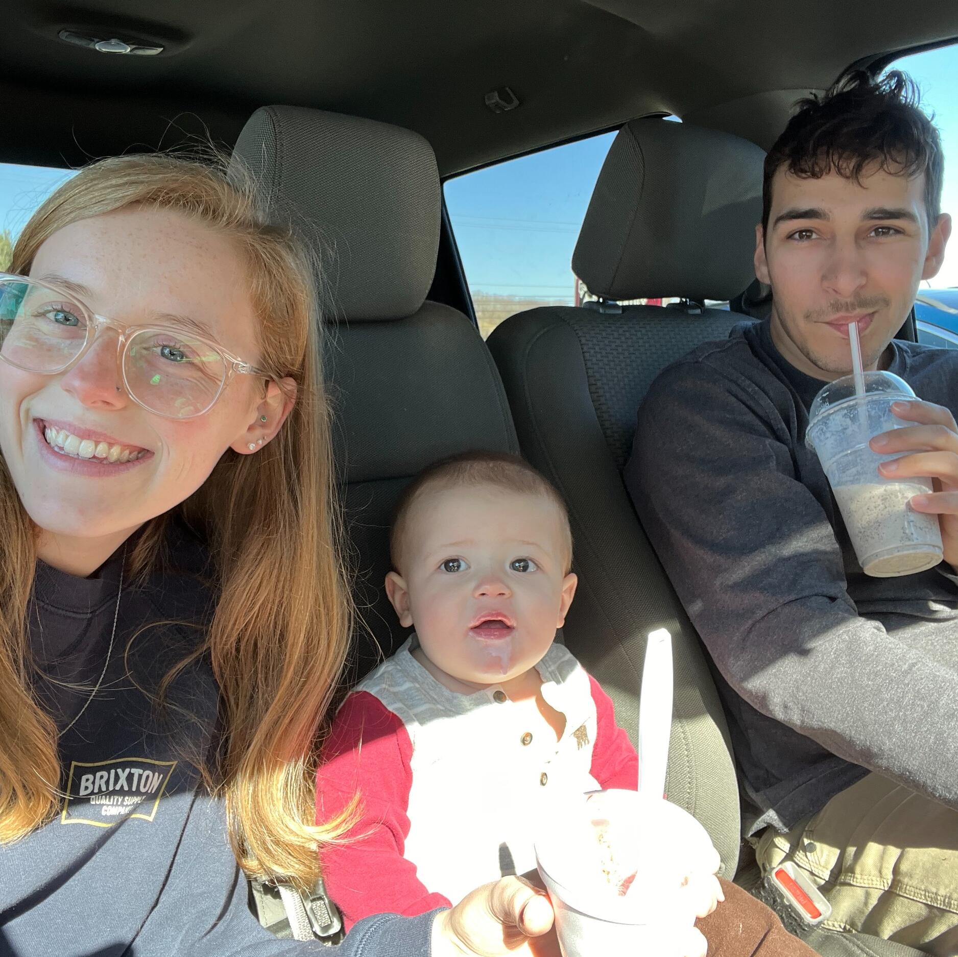 Ice cream date after cutting Ridge's hair.