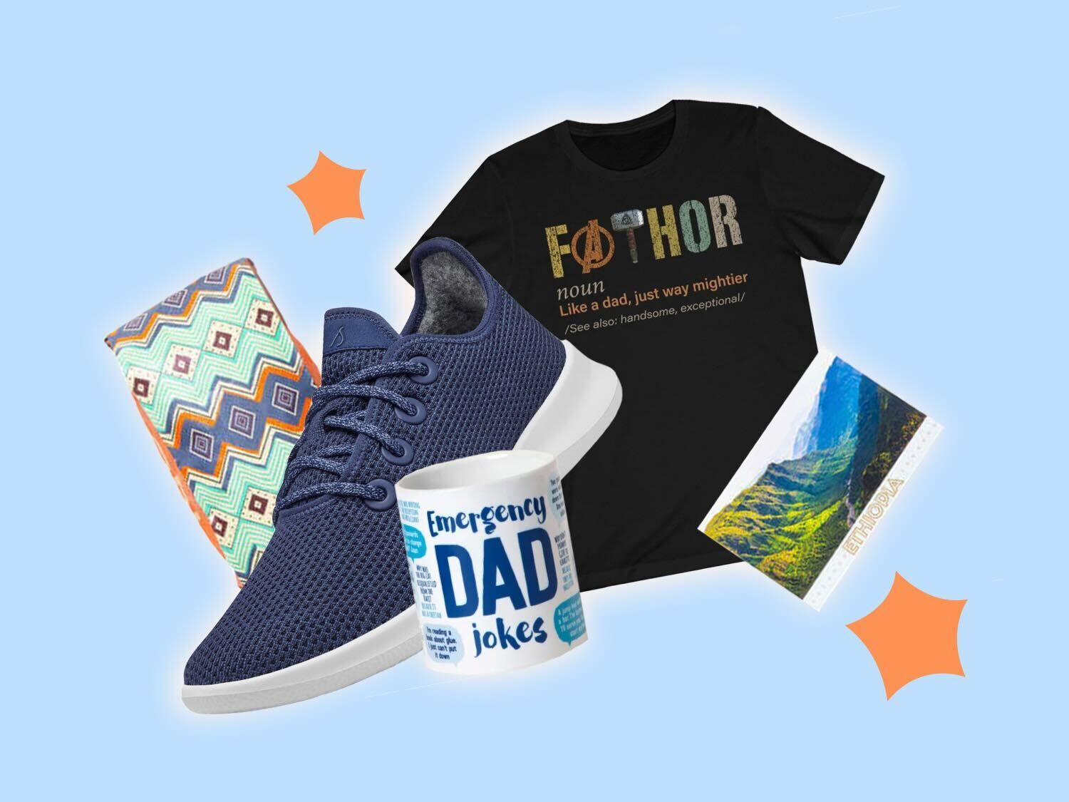 Collage of Father's Day gifts for husband