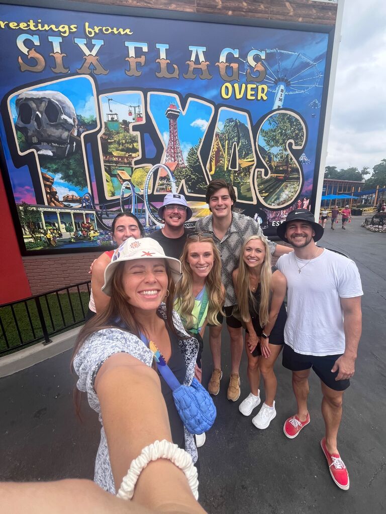 Our friends... our favorite way to spend time... 6 flags with our favs!