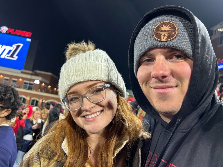 Our very first college football game together!
