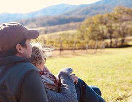 Couple in the Virginia countryside