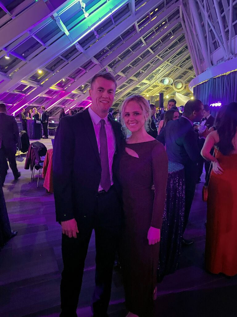 Our first ball! Adler Planetarium with Mac's Northwestern grad school crew!