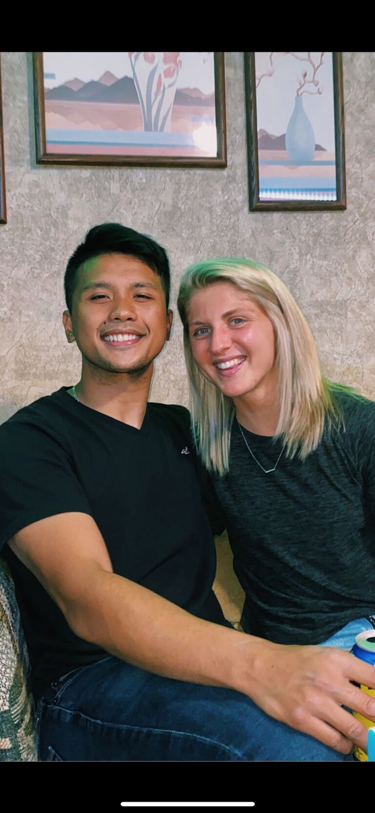 Our first time hanging out when Dave returned home - 6 long months later <3