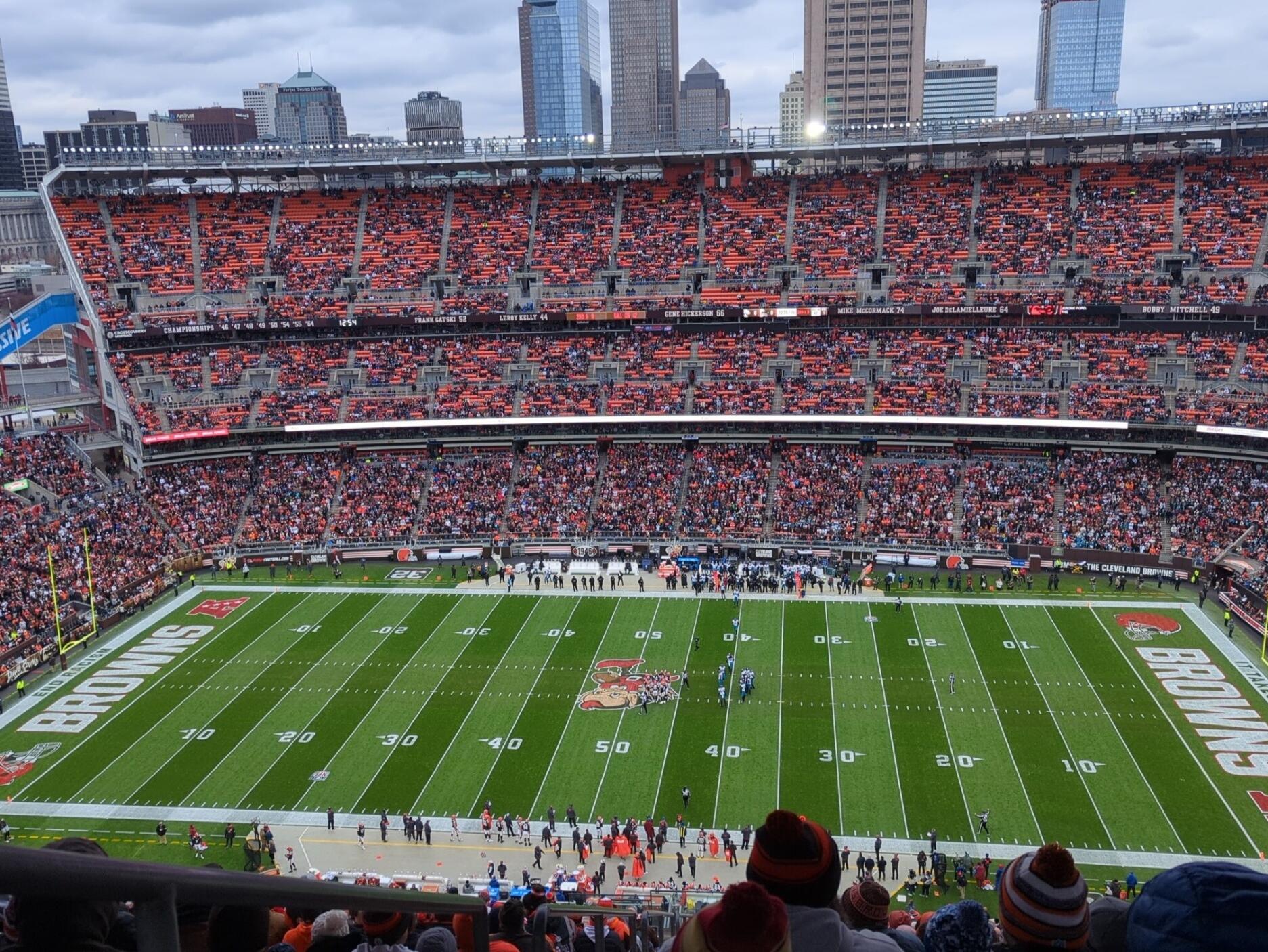 This was our first Cleveland Browns game! Since moving, we have become fans of the team and follow them through the season. 