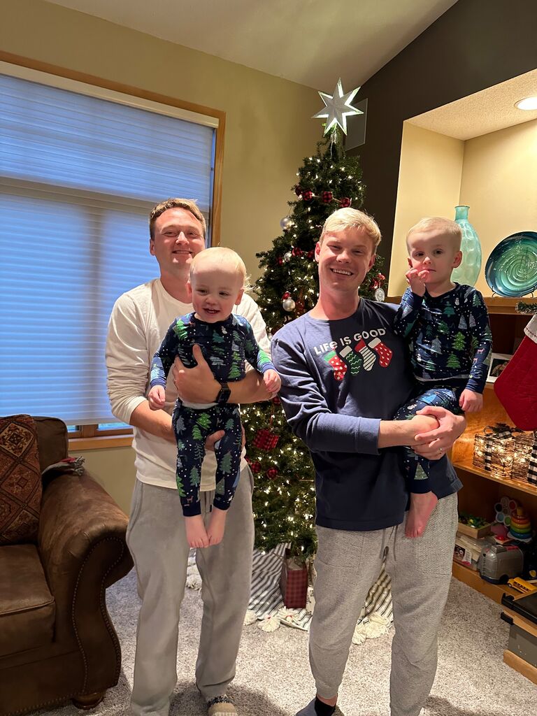 Christmas with our nephews, Carter & Cole.