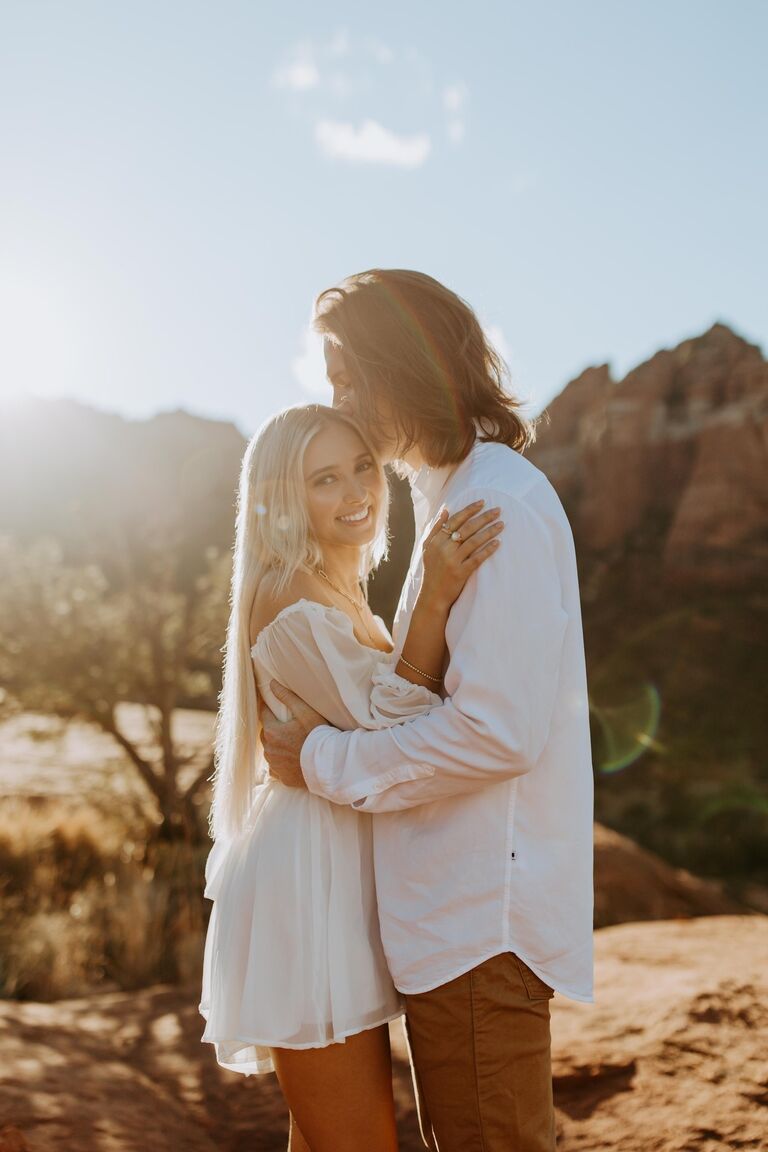 Buddy proposed at Bell Rock in Sedona, Arizona.