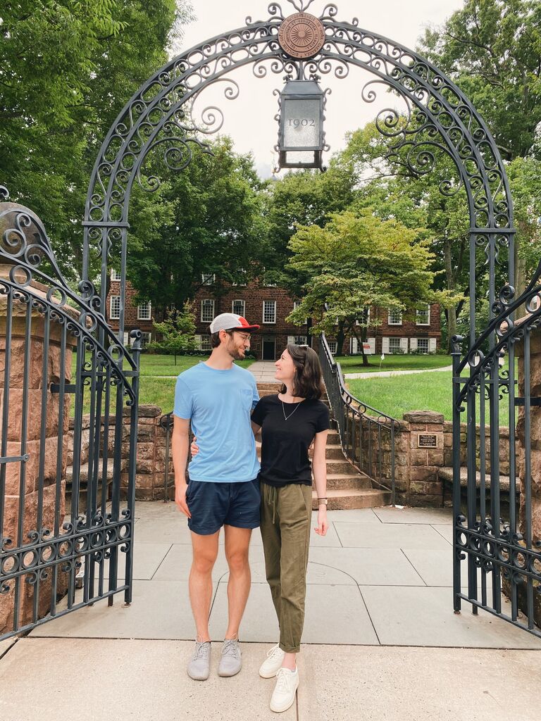 David and Liesl have embarked on many adventures together, including their academic pursuits. Together, they have made it through Liesl's master's in Genetic Counseling program at Johns Hopkins University, David's PhD in Biomedical Engineering at Cornell University, and (pictured here) the start of Liesl's PhD in Health Communication at Rutgers University.