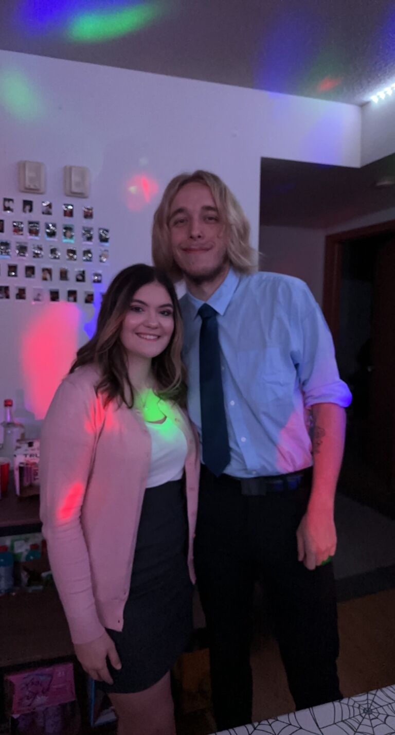 Dressed up for Halloween for the first time- Jim and Pam from The Office!