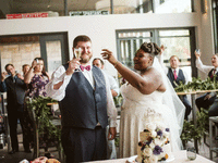 Welcome toast with bride and groom as first dance alternative